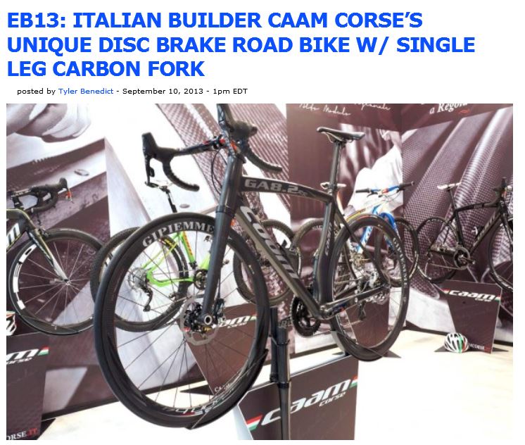 This also obviously came from Bike Rumor.